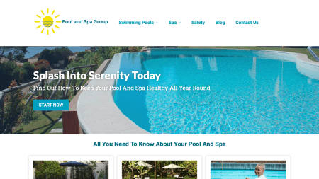Pool and spa group - Web design